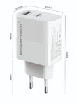 POWERTECH φορτιστής τοίχου PT-1636 με καλώδιο