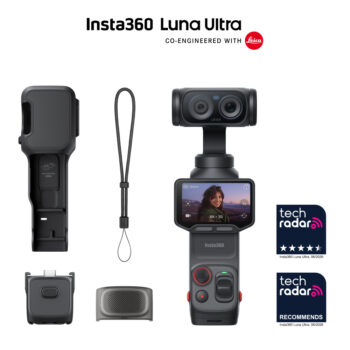 Insta360 Luna Ultra Standard Bundle Black - 1-Inch 8K Leica Sensor, Dual Lens, Triple AI Chip, OLED