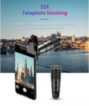 APEXEL σετ φακών για smartphone 22X105-4IN1 με τρίποδο