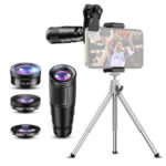 APEXEL σετ φακών για smartphone 22X105-4IN1 με τρίποδο
