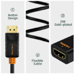 CABLETIME αντάπτορας DisplayPort σε HDMI CT-AV586-01G4K
