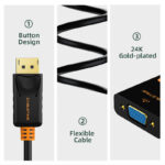CABLETIME αντάπτορας DisplayPort σε VGA CT-AV586-03G