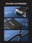 CABLETIME αντάπτορας VGA σε HDMI CT-AV582-VGAH με 3.5mm & micro USB