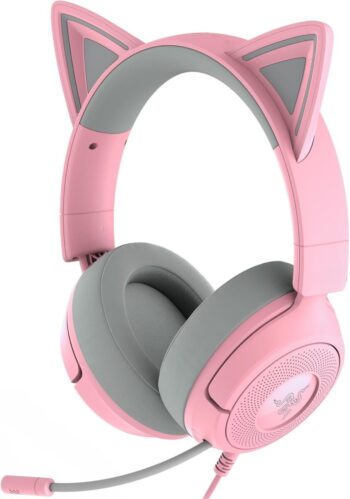 Kraken Kitty V3 X Quartz - Gaming Headset - Kitty Ears - 7.1 Surround - PC/PS5/Xbox/Switch 2 - 3.5mm