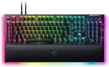 Razer BLACKWIDOW V4 PRO UK LAYOUT - Gaming Mechanical RGB Keyboard - Green Clicky Switches - Macros