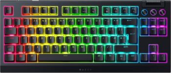 RAZER Blackwidow V4 TKL HYPERSPEED UK Layout - RGB Wireless Hot-Swap Keyboard - Orange Tactile Switc