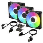 Arctic BioniX P14 A-RGB Pack of 3 - 140mm Case Fan with A-RGB - Fluid Dynamic Bearing - PWM