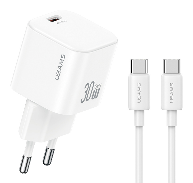 USAMS φορτιστής τοίχου CC262 με καλώδιο USB-C USAMS φορτιστής τοίχου CC262 με καλώδιο USB-C