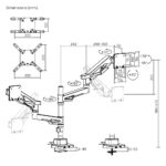 BRATECK gaming βάση γραφείου για 2x οθόνες LDT95-C024UCP
