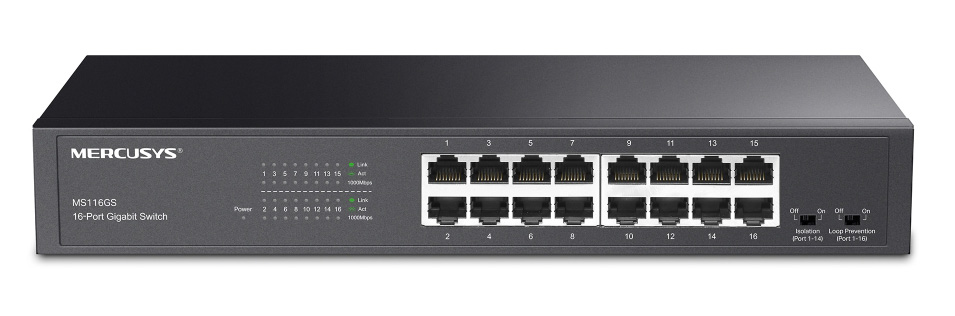 MERCUSYS desktop/rackmount switch MS116GS MERCUSYS desktop/rackmount switch MS116GS