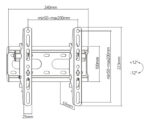 POWERTECH επιτοίχια βάση τηλεόρασης PT-1126