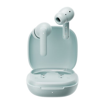 QCY Buds Misty Blue - Noise Reduction Clear Calls TWS Earbuds 35h, 10mm dynamic drivers