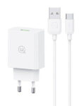 USAMS φορτιστής τοίχου SCXLTZ02 με καλώδιο USB-C