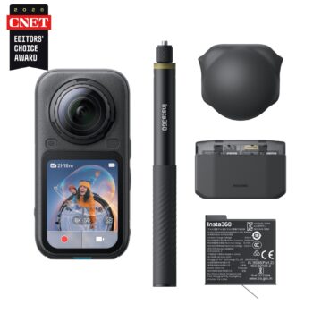 Insta360 X6 Essentials Bundle - 8K, 1" Sensors, Triple AI Chip, OLED Display, 360 Action Camera