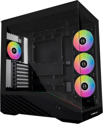 Lian Li Vector V100 Black - 4 x 120mm ARGB - LED RGB Strip - Tempered Glass - ATX Case