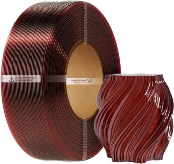 Creality CR-PETG Transparent Wine Red - No Reel- 3D Printer Filament, Hard Glossy, 1 kg