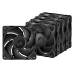 Arctic P12 Pro PST - 5 Pack - Black 120mm 3000 RPM PWM case fan
